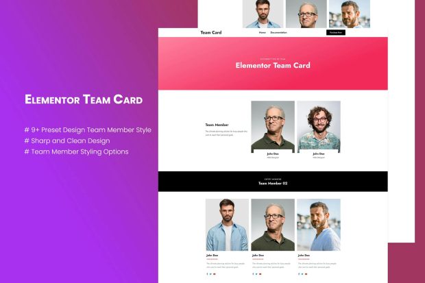 Elementor Team Card 1.0.0