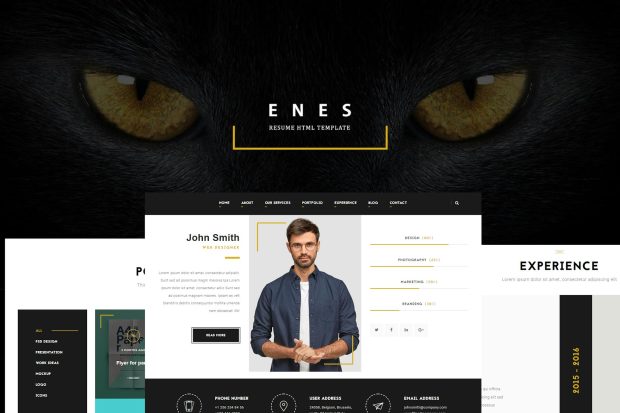 Enes - Resume vCard HTML Template