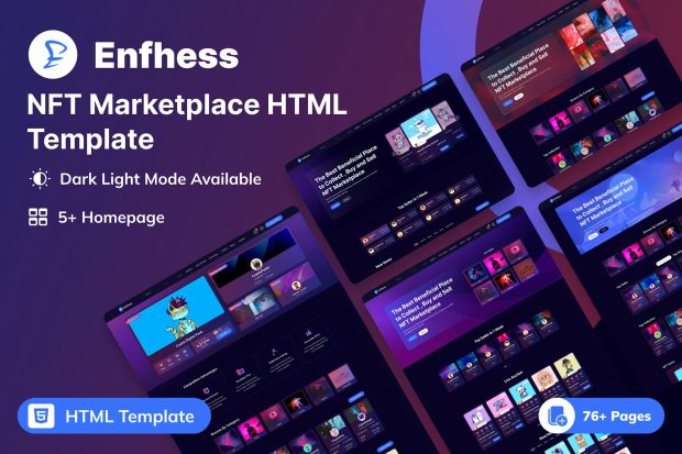 Enfhess - NFT Marketplace HTML Template