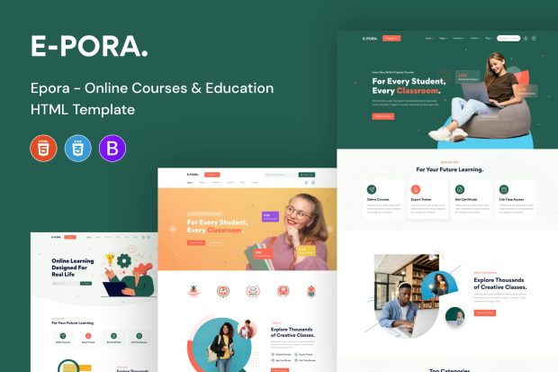 Epora - Online Courses & Education HTML5 Template