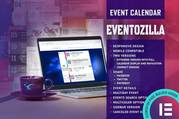 EventoZilla Event Calendar Elementor Widget Addon 1.9.0