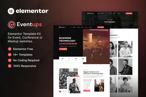 Eventups – Event & Conference Elementor Template Kit