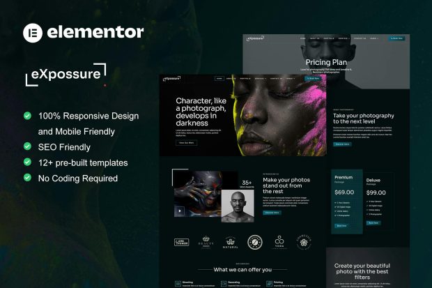 Expossure - Photography & Portfolio Elementor Template Kit