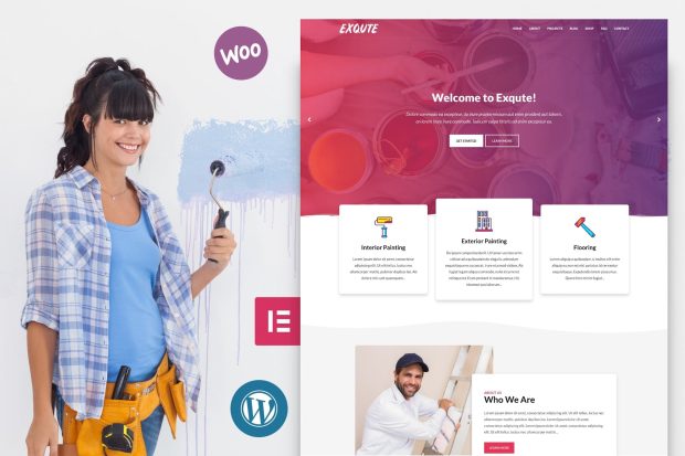 Exqute - Painting Company WordPress Theme 1.9.1