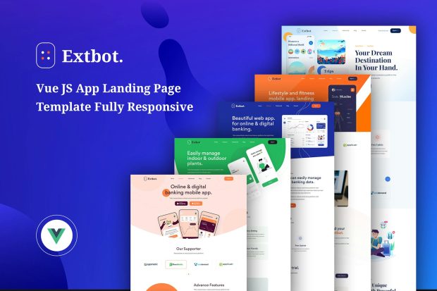 Extbot - Vue JS App Landing Page Template