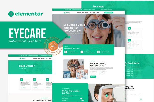 Eyecare - Optometrist & Eye Care Elementor Template Kit