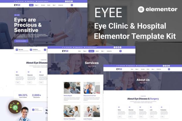 Eyee - Eye Clinic & Vision Care Elementor Template Kit