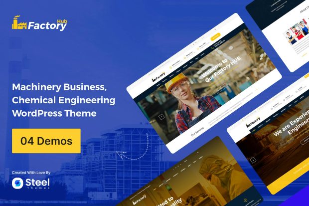 Factory HUB - Industrial Business WordPress Theme 1.3.8