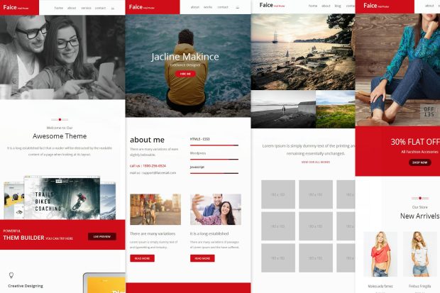 Faice Mail- 8 Unique Responsive Email set
