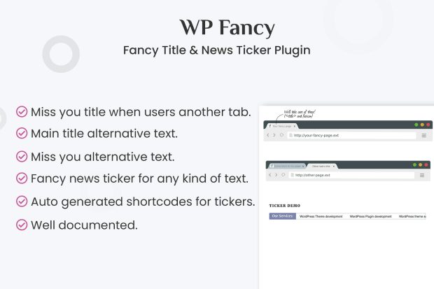 Fancy Title and News Ticker WordPress Plugin 1.5