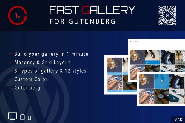 Fast Gallery for Gutenberg - WordPress Plugin 1.0