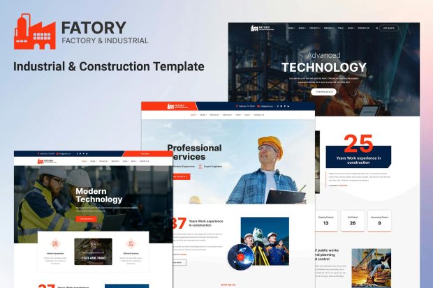 Fatory - Industrial & Construction Template