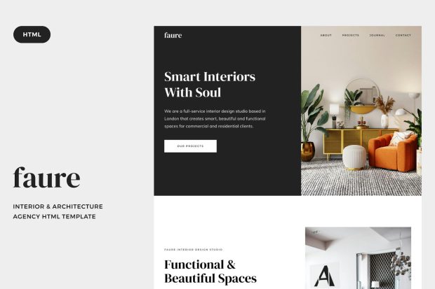 Faure - Interior & Architecture Agency HTML Template