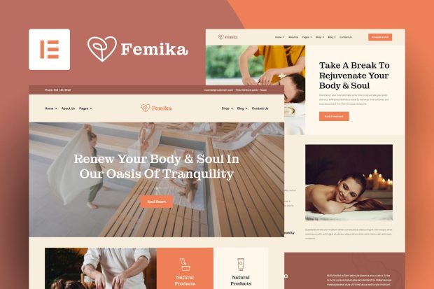 Femika - Spa Center & Wellness Elementor Template Kit