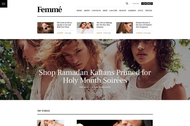 Femme - Online Magazine & Fashion Blog WP Theme 1.3.7