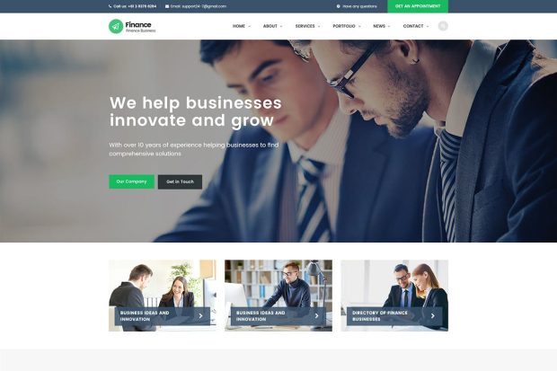 Finance – Consulting, Accounting React JS Template