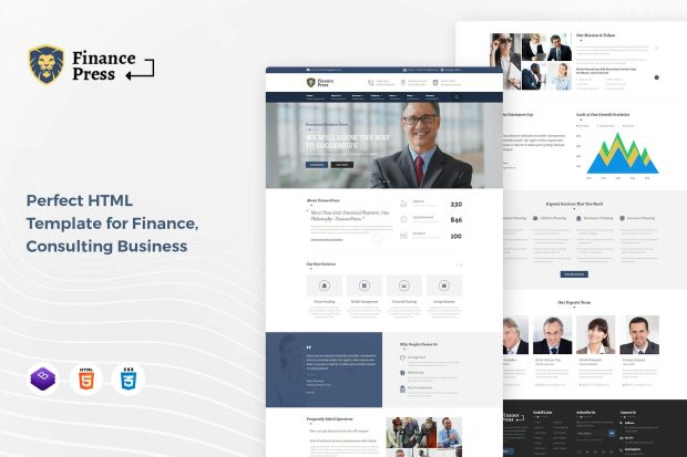 Finance Press - Consulting Business HTML5 Template