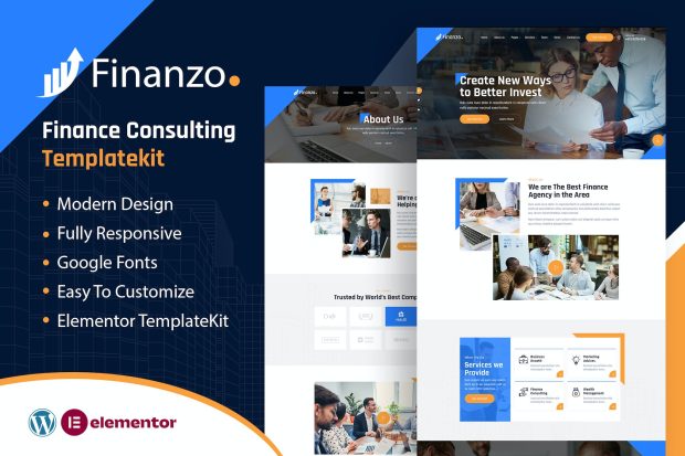 Finanzo | Finance Consulting Elementor Template Kit