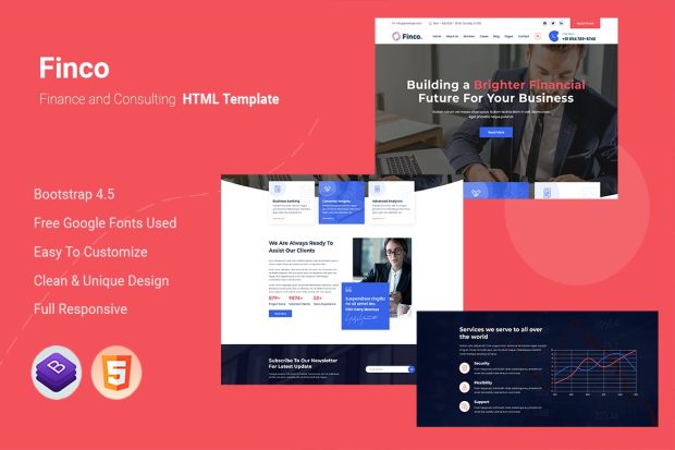 Finco - Finance and Consulting  HTML Template