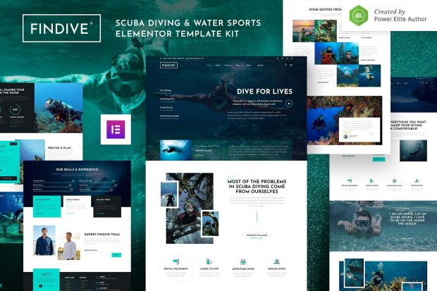 Findive – Scuba Diving & Water Sports Elementor Template Kit