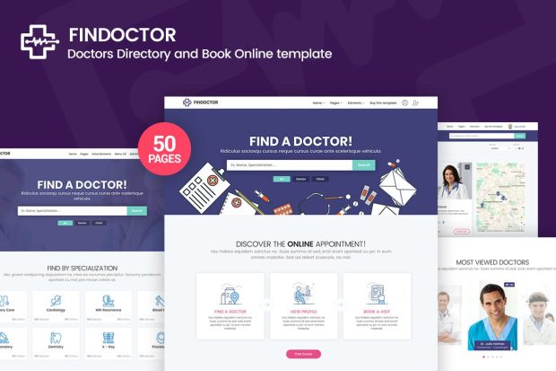 Findoctor - Doctors directory and Book Online Template