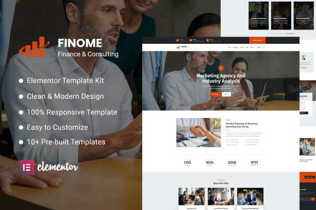 Finome - Finance & Business Elementor Template Kit