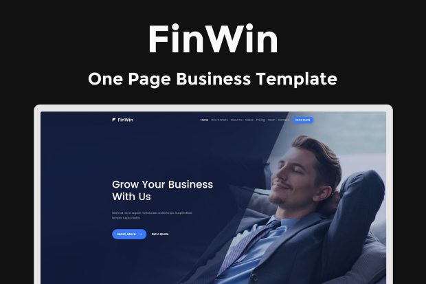 FinWin - One Page Business Finance Template