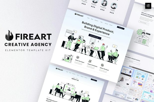 Fireart - Creative Agency Elementor Template Kit