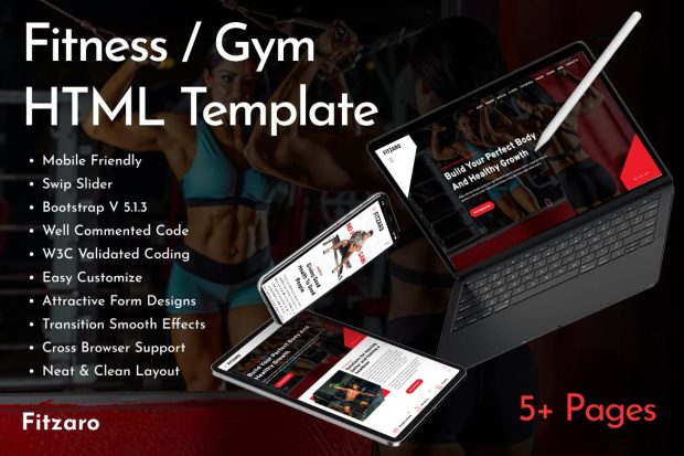 Fitzaro - Gym & Fitness HTML Template