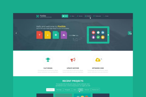 Flatible - Single Page HTML5 Template