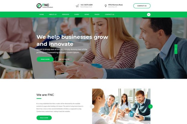 FNC - Finance & Consulting, Accounting HTML Template