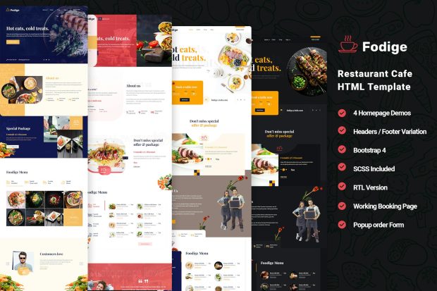 Fodige - Restaurant Cafe HTML Template