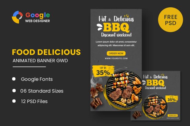 Food BBQ Animated Banner GWD