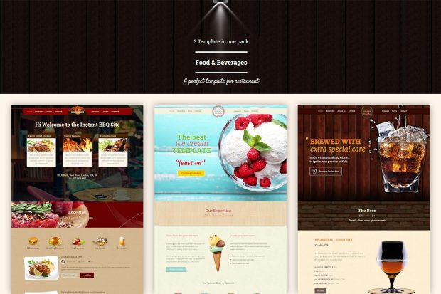 Food & Beverages One Page HTML5 Template