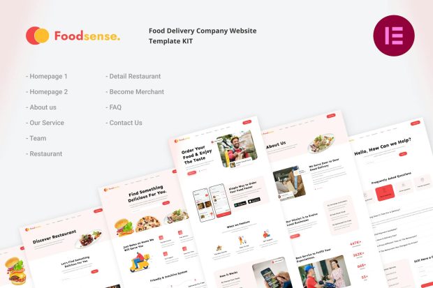 FoodSense | Food Delivery Elementor Template Kit