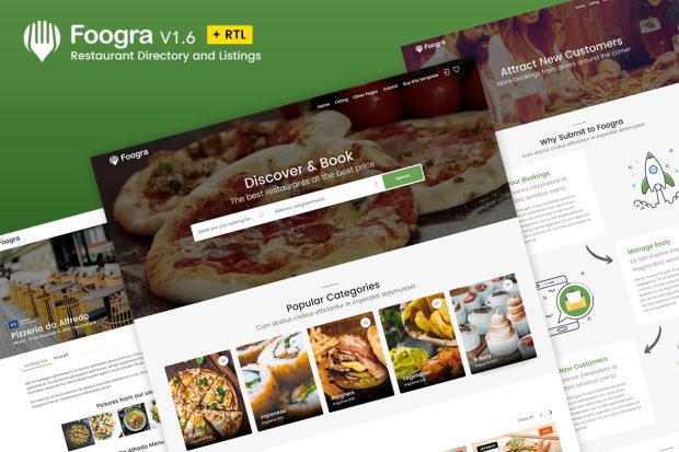 Foogra - Restaurants Directory & Listings Template