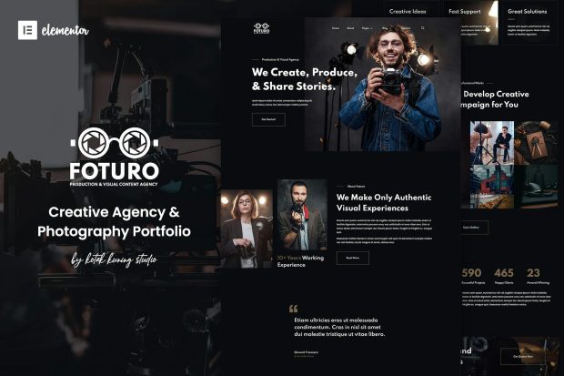 Foturo - Photography Portfolio & Creative Agency Elementor Template Kit