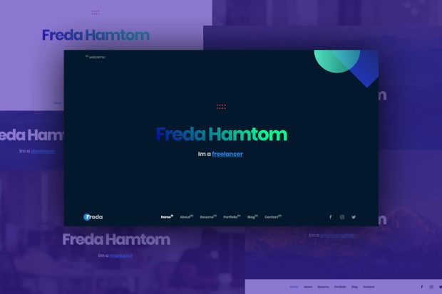 Freda Personal Resume / Portfolio / HTML Templete