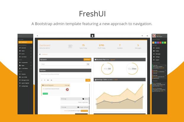 FreshUI - Bootstrap Admin Template