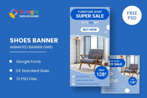 Furniture Sale HTML5 Banner Ads GWD