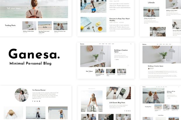 Ganesa - Minimal WordPress Personal Blog Theme 1.0.4