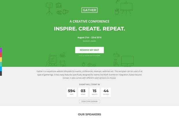 Gather - Event & Conference Landing Page WP Theme 3.0.6