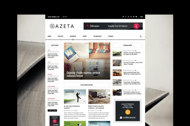 Gazeta 2 - Responsive News HTML Template