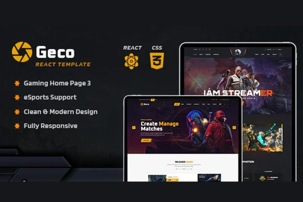 Geco - eSports Gaming React JS Template