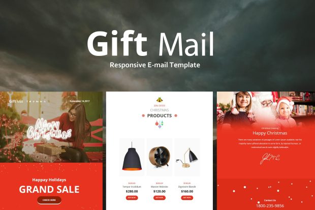 Gift Mail - Christmas Email Templates set