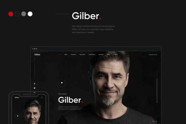 Gilber - Personal CV/Resume WordPress Theme 1.1