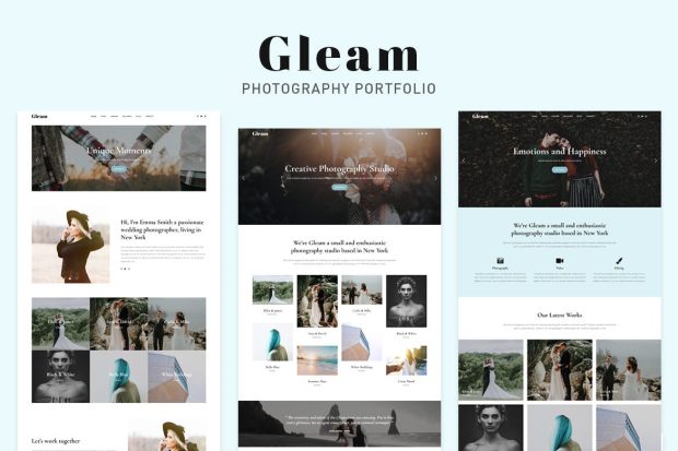 Gleam - Elegant Photography Portfolio Template