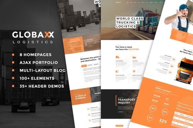 Globax - Logistics WordPress Theme + Woocommerce 4.0