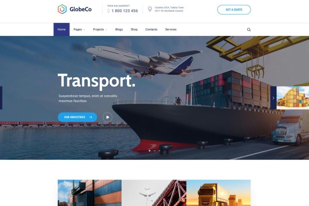 GlobeCo - Transportation & Logistics WordPress Theme 1.0.8