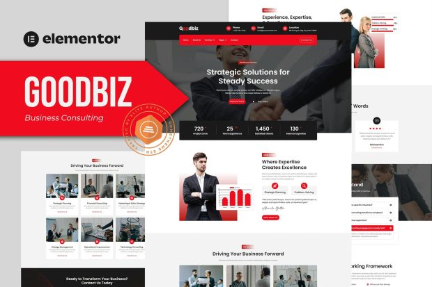 Goodbiz - Business Consulting Elementor Template Kit